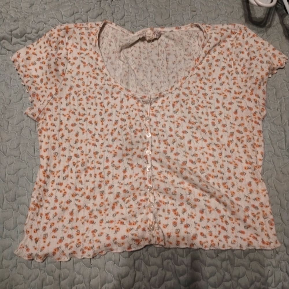 Floral Button-Up Women's Top